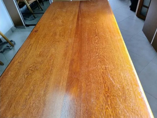 Jogo de mesa de jantar com 8 cadeiras em Ipê Rosa maciço - Foto 2