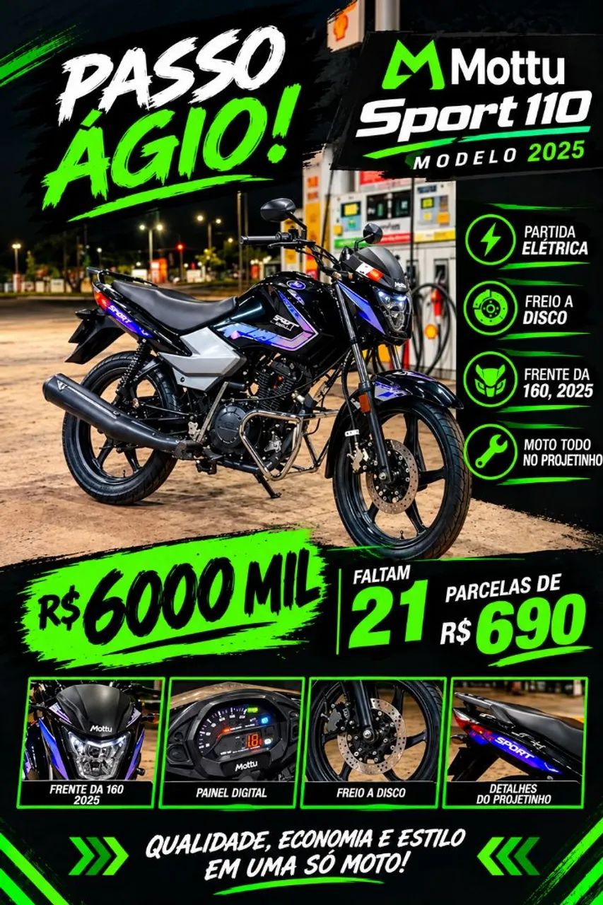 Mottu projetada 