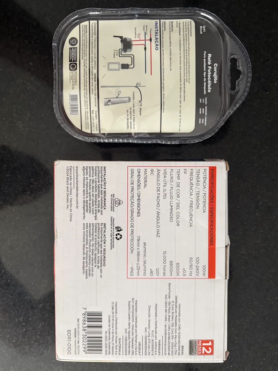 Refletor Black & Decker com sensor de luz