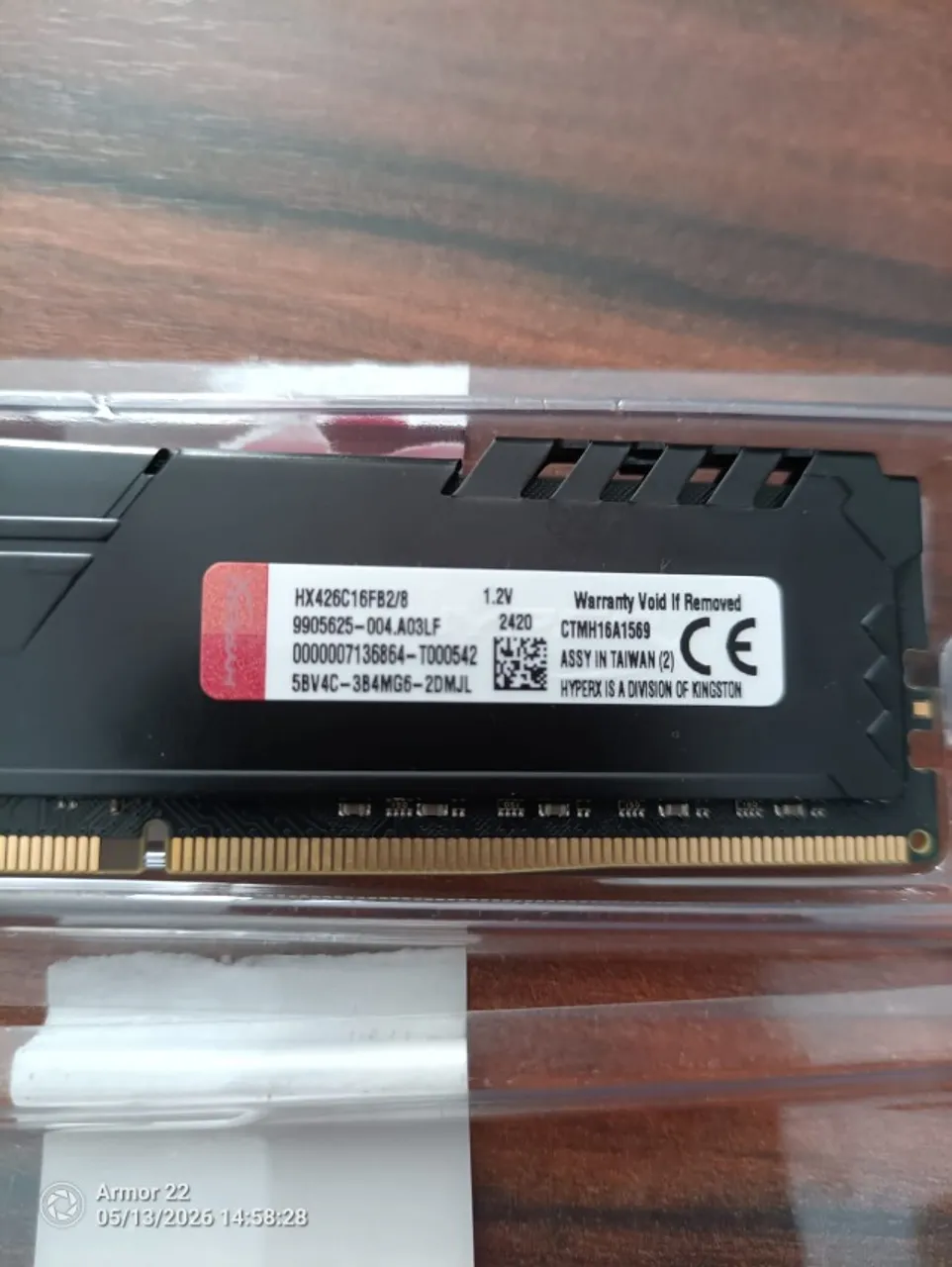 ddr4 hyperx fury 8gb 2666mhz
