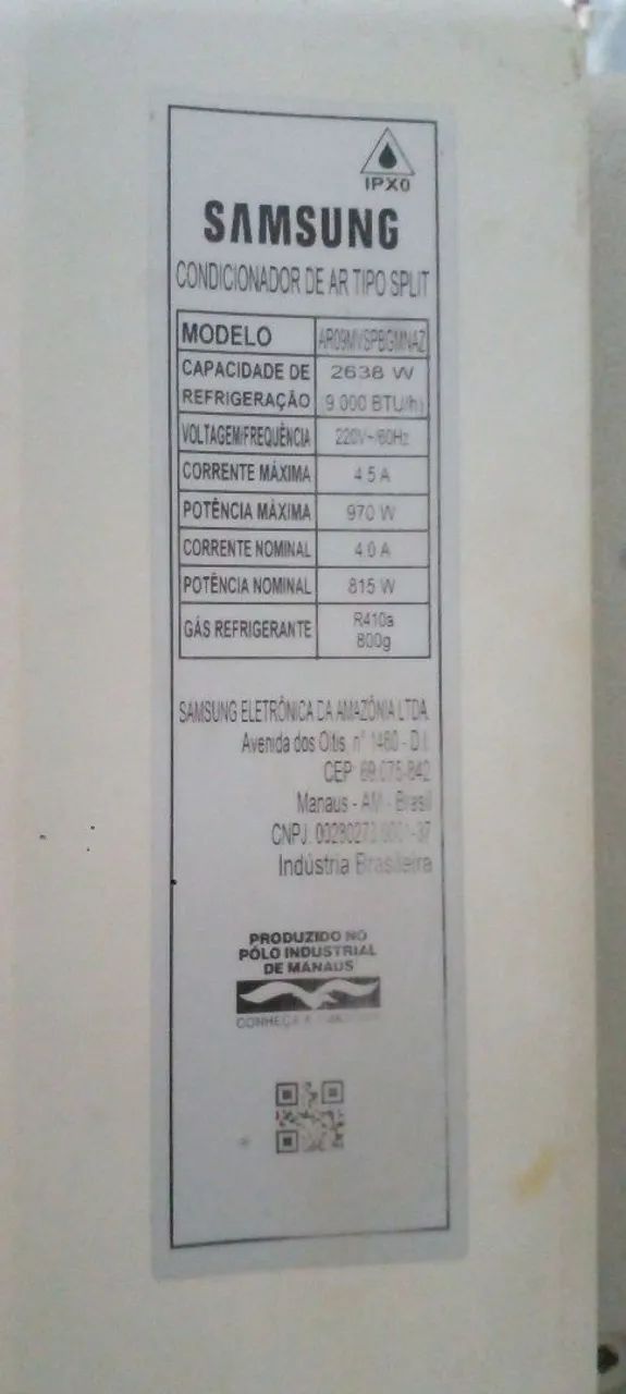Split Samsung 9.000btus (faço a entrega!!!) - Foto 4