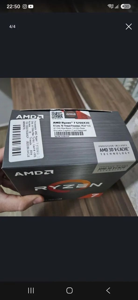 Kit Ryzen 7 5700x3D  - Foto 3