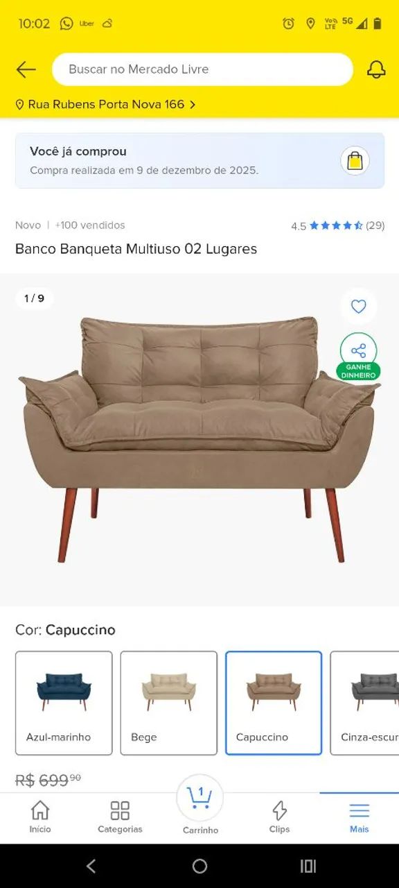 Sofá 2 lugares! Ótimo estado. 