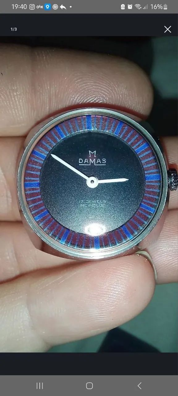 Relógio Damas Suíço Vintage - Mostrador "Disco" RARO 17 Jewels