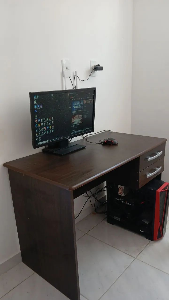  Mesa de escritório marrom - Foto 3