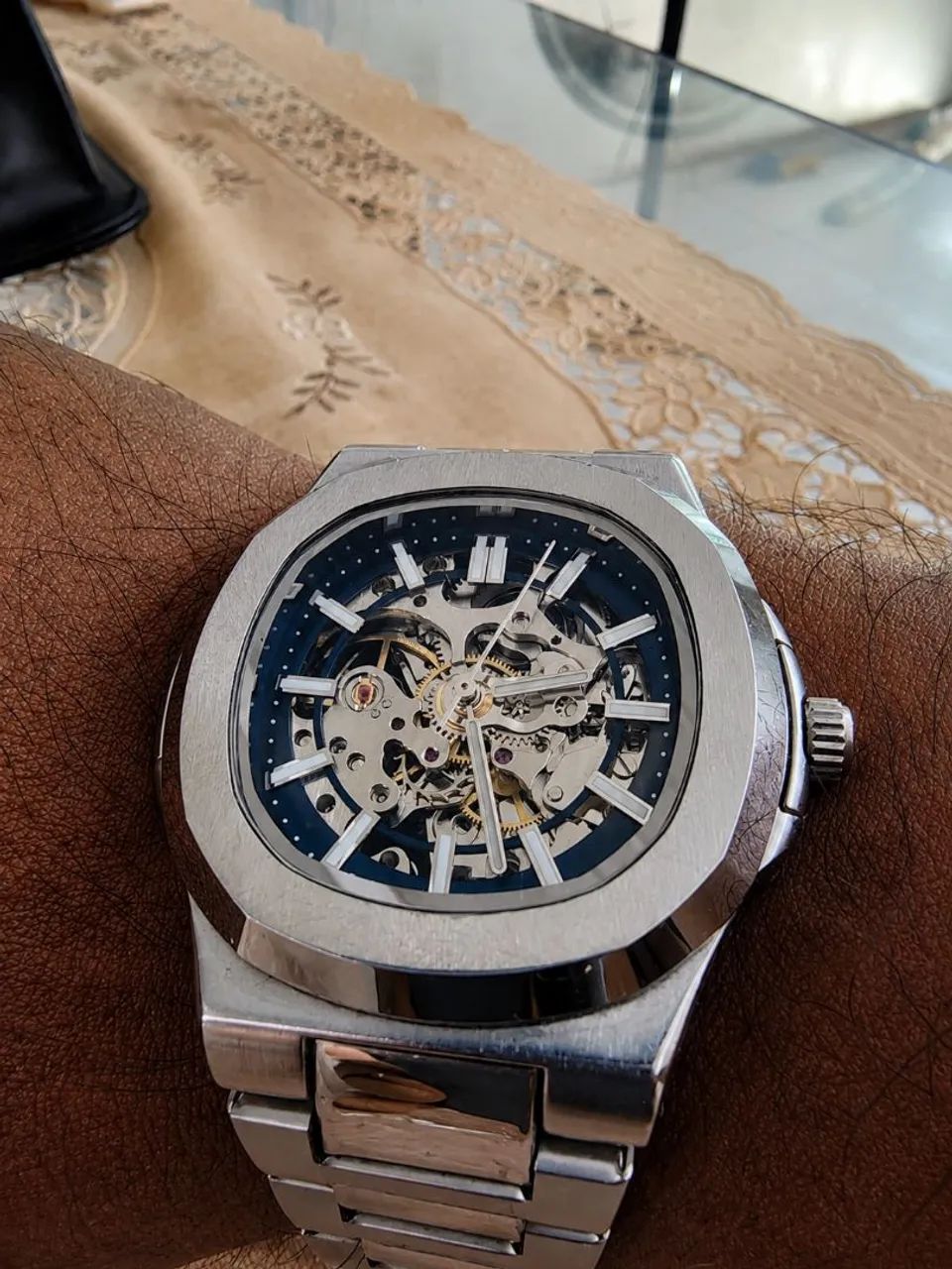 Relógio Automático Esqueleto (Inspiração Patek Philippe) - Foto 3