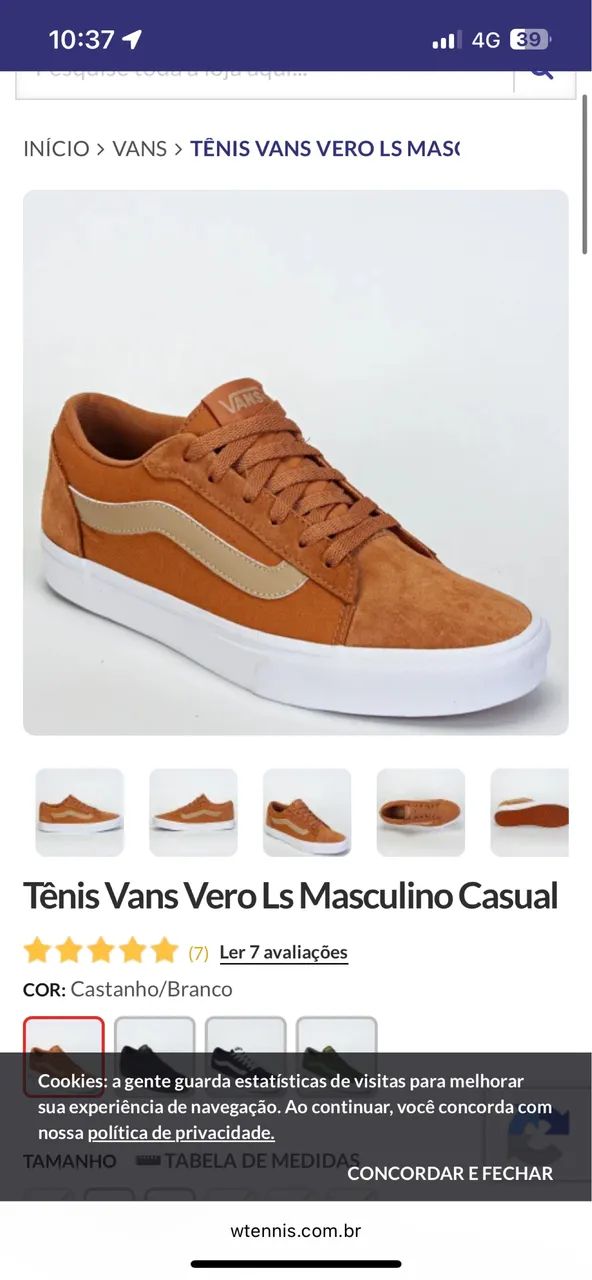 Tênis Vans caramelo 42  - Foto 2