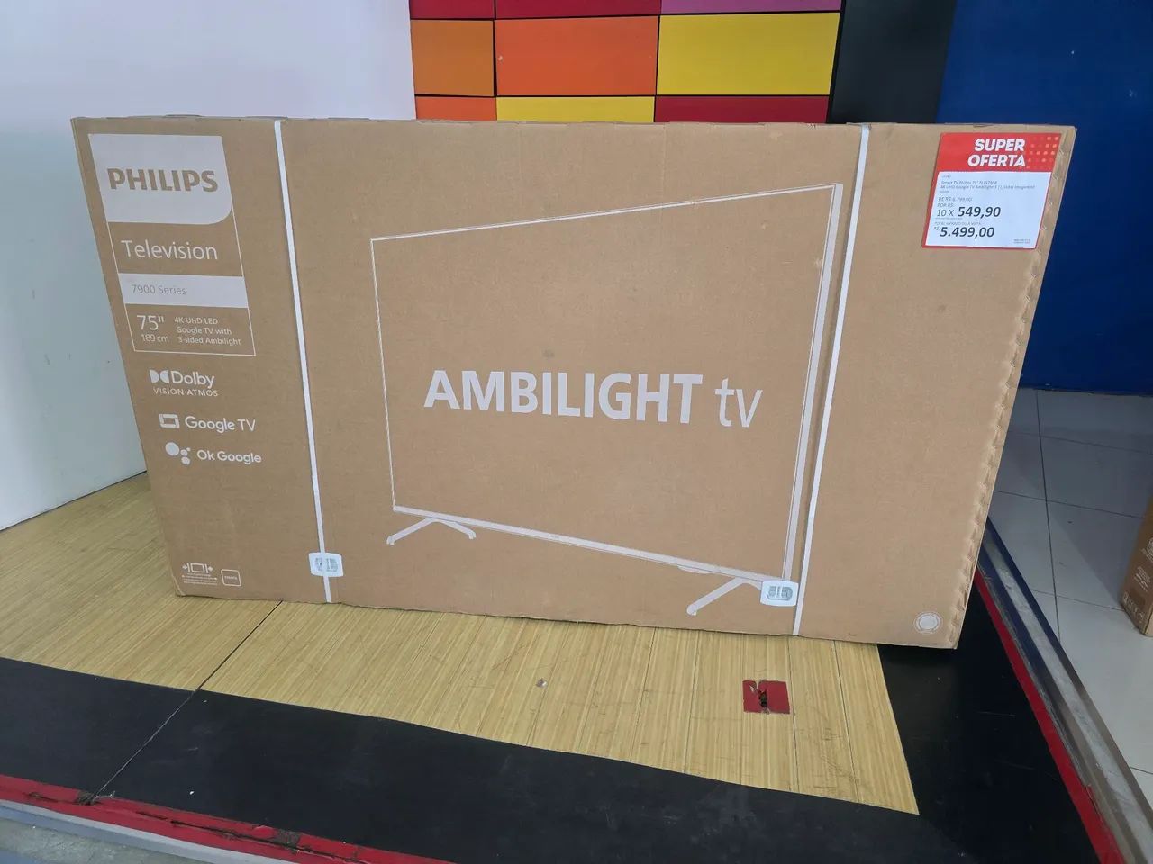 Smart tv Philips 75 PUG7908 4K UHD Google Tv Ambilight 3