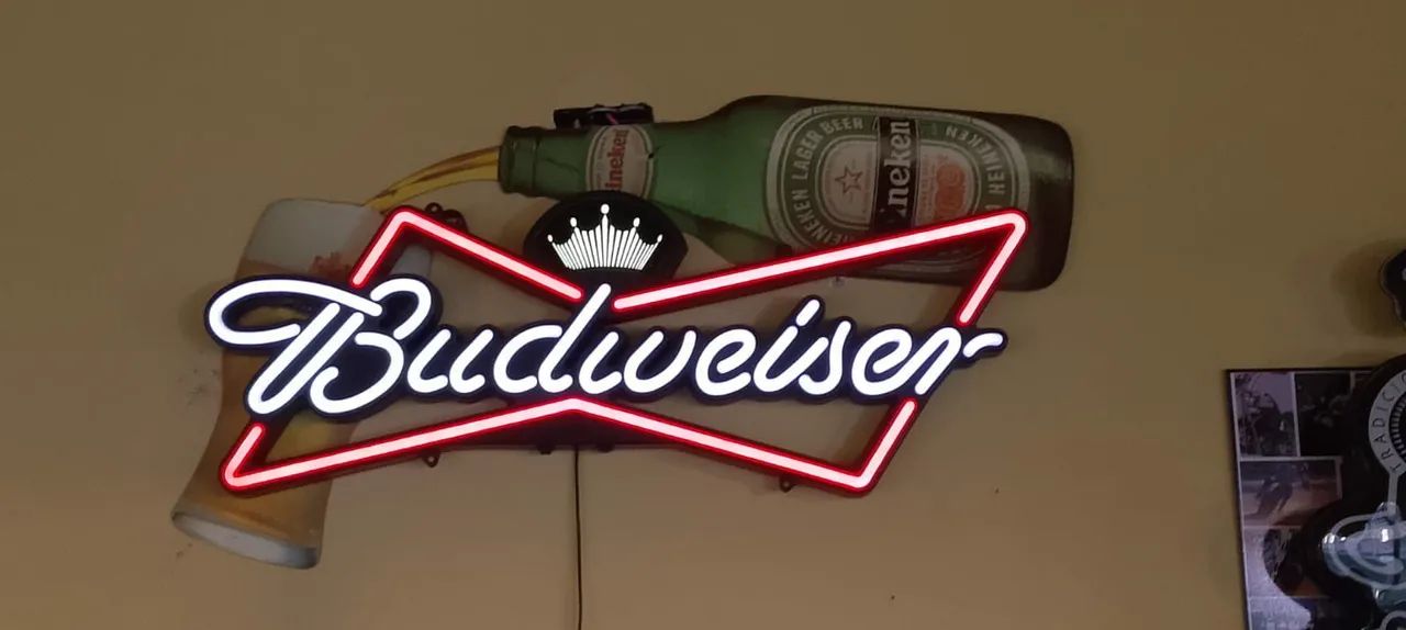 Luminoso Budweiser Decoração
