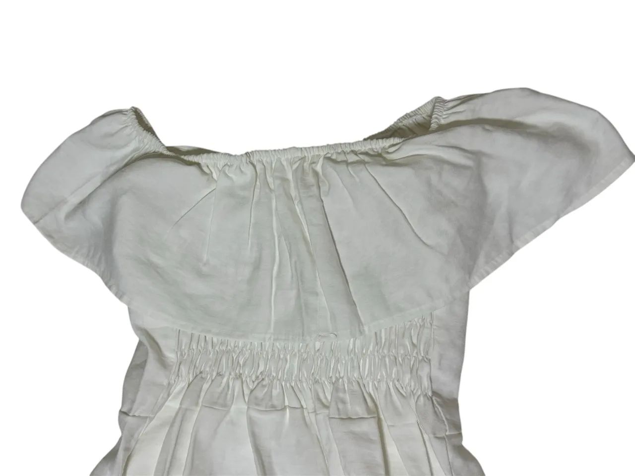 Vestido branco midi ombro a ombro roupa feminina  - Foto 6