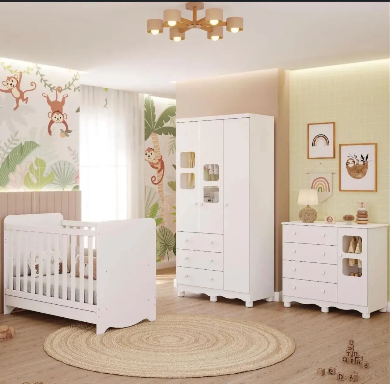 Armário, cômoda e berço na caixa ainda  - Foto 2