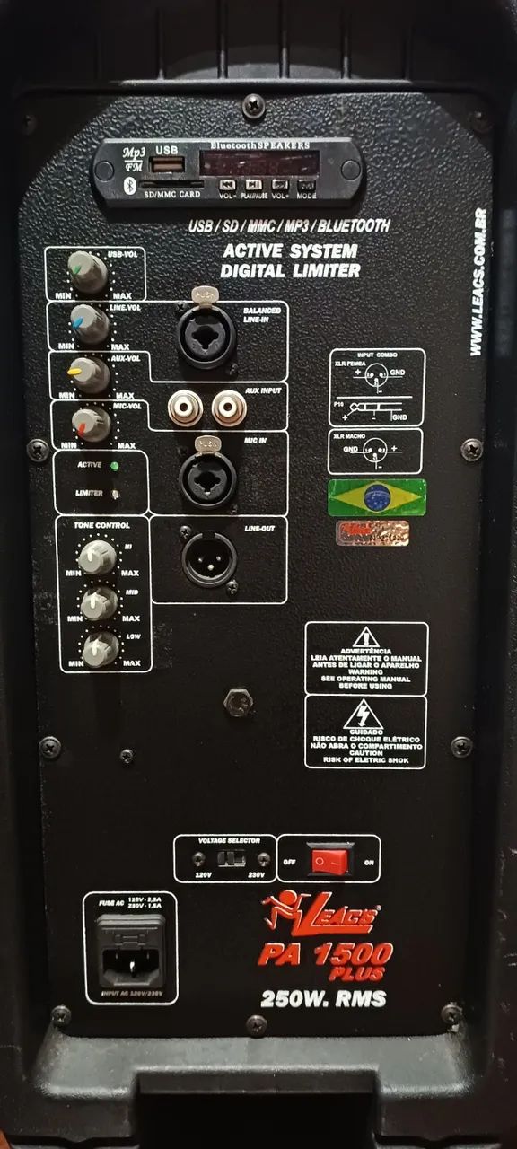 Caixa de som LEACS PA 1500 Plus - 250W - Foto 4