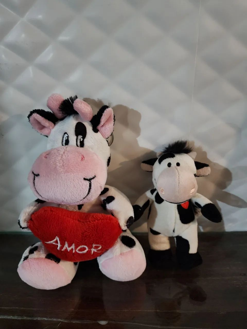 Kit 2 pelúcias mamãe vaca e filhote