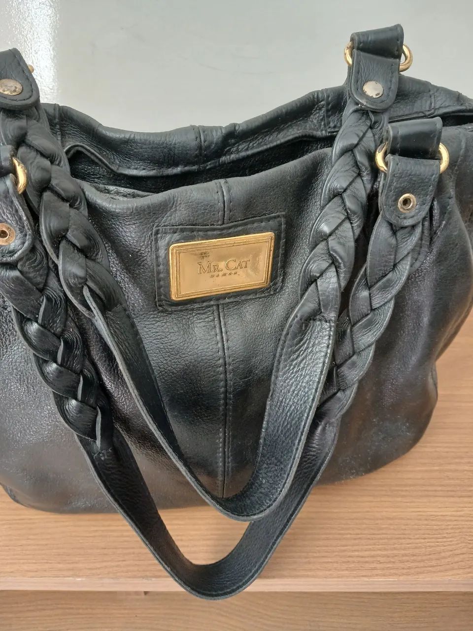 Bolsa grande de couro Mr Cat - Foto 2