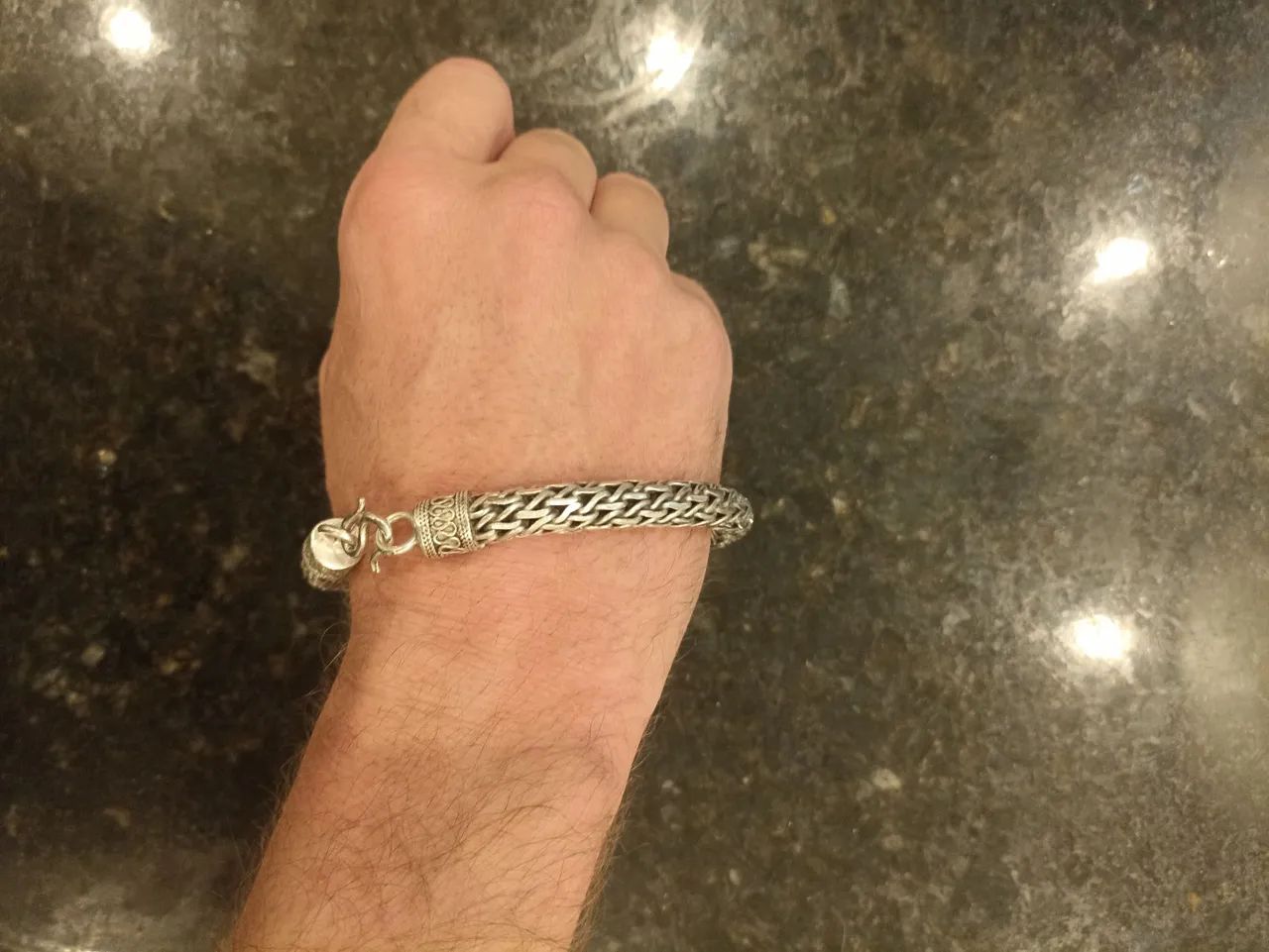 Pulseira de prata grossa raridade  - Foto 2