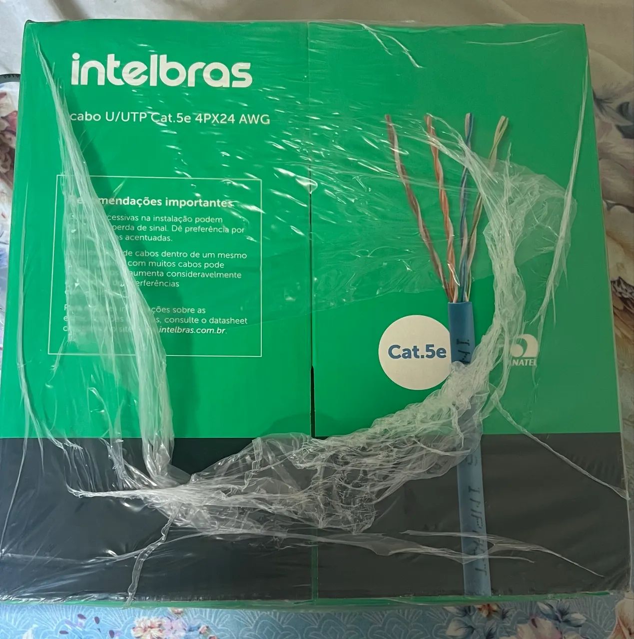 Caixa Cabo Intelbras 248m 100% Cobre Original Cat5e