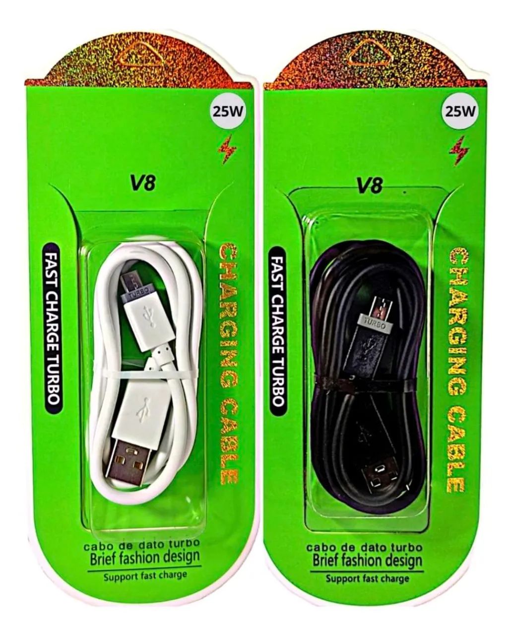 Kit 10 Cabo V8 Micro USB 1 metro