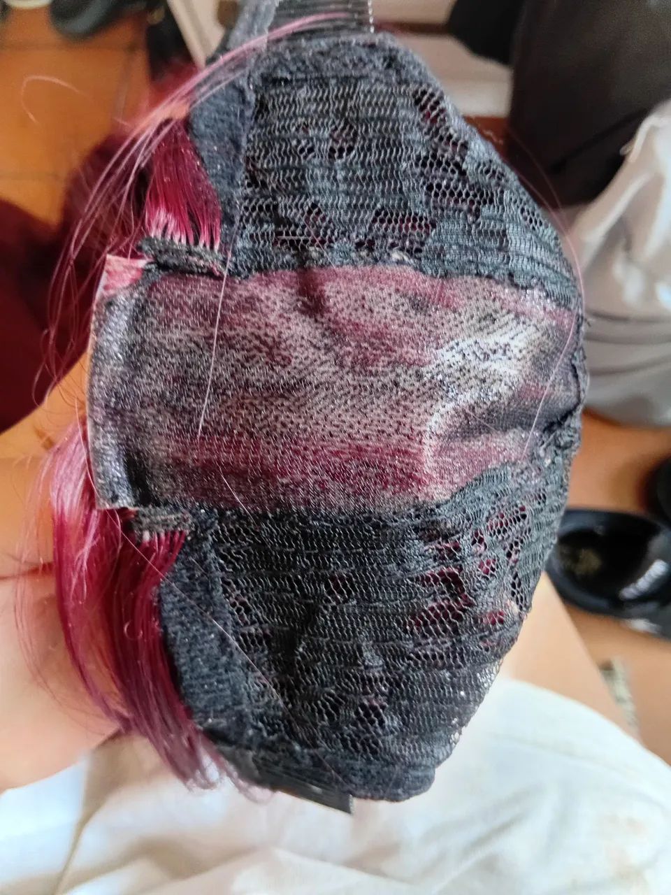 Peruca Wig Sintética Marsala Nunca Usada  - Foto 3