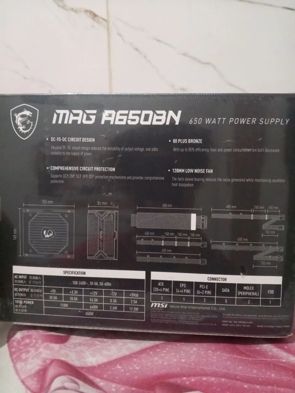 Fonte MSI MAG A650BN. - Foto 2