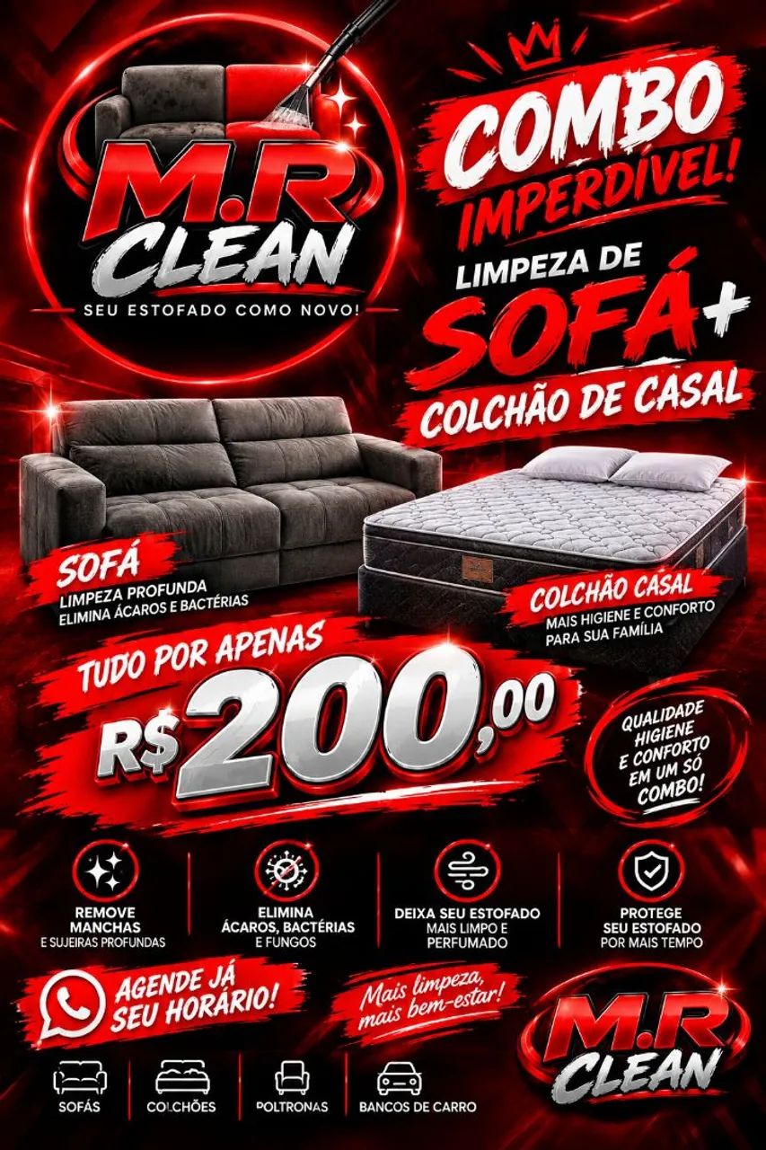 Combo de Limpeza de estofados 