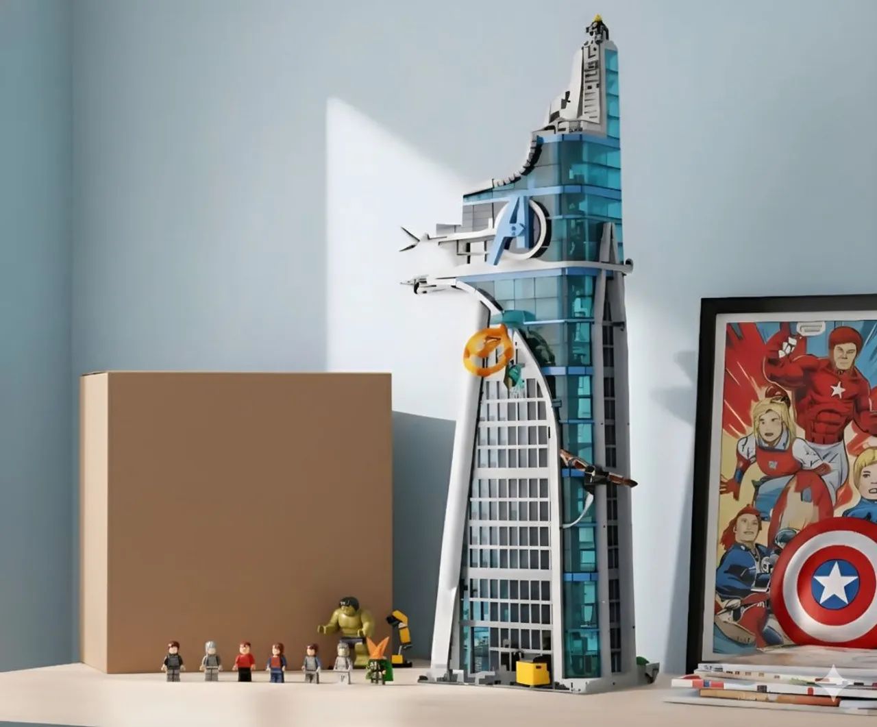 BLOCOS DE MONTAR TORRE DOS VINGADORES COM 5201 PEÇAS + 30 FIGURES MODELO 76269 MARCA MEGA  - Foto 5