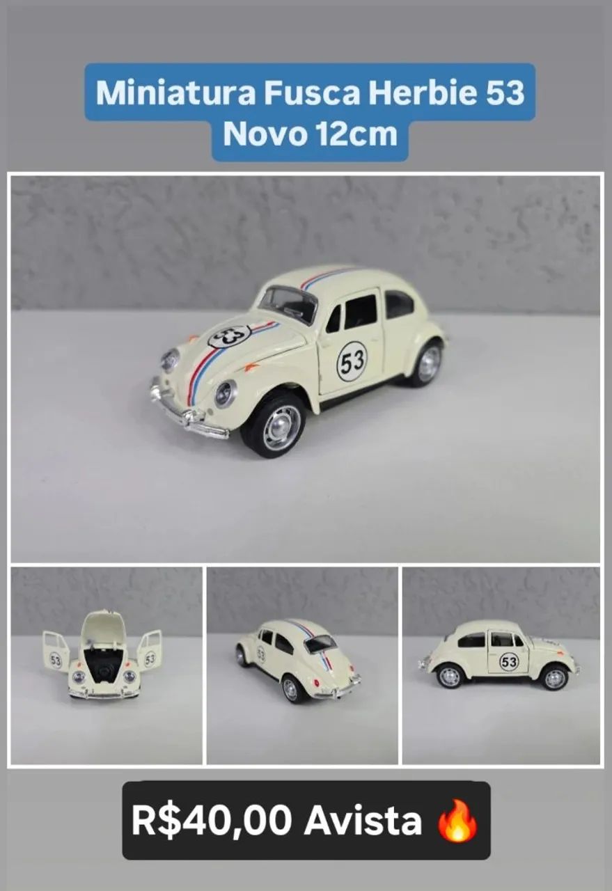 Miniatura Fusca Herbie Novo !!!