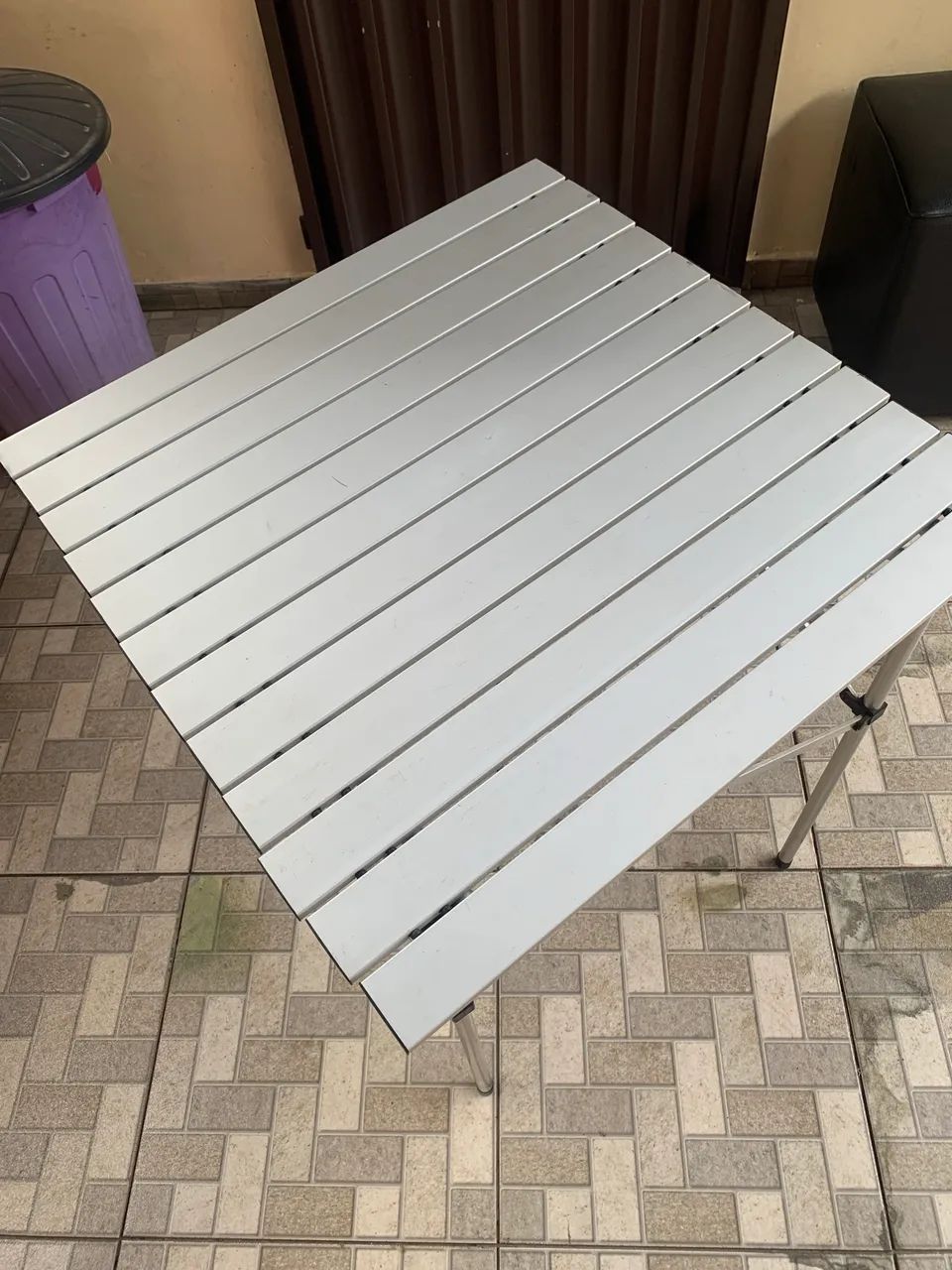 Mesa dobrável camping alumínio 