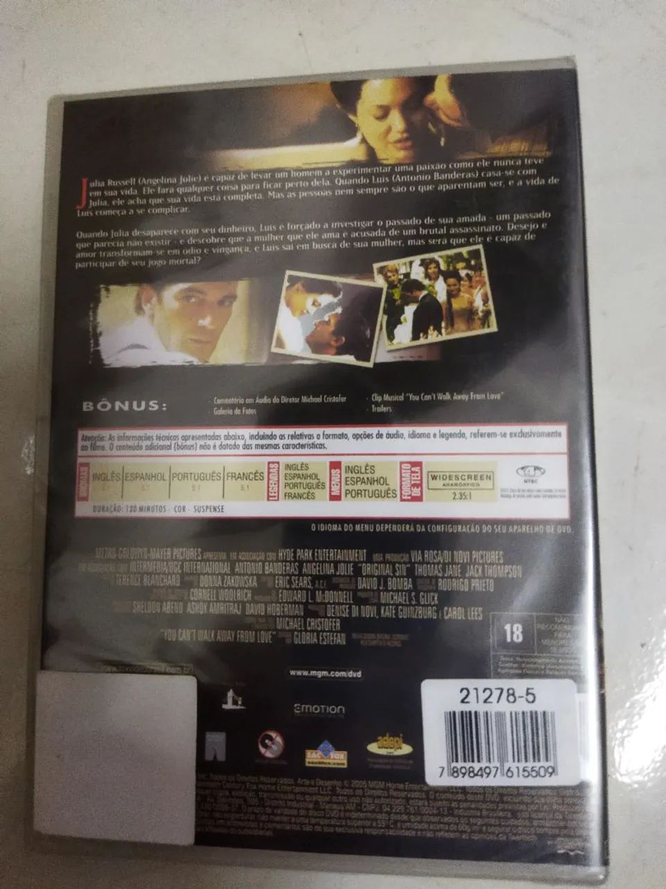 Dvd Pecado Original - Foto 2