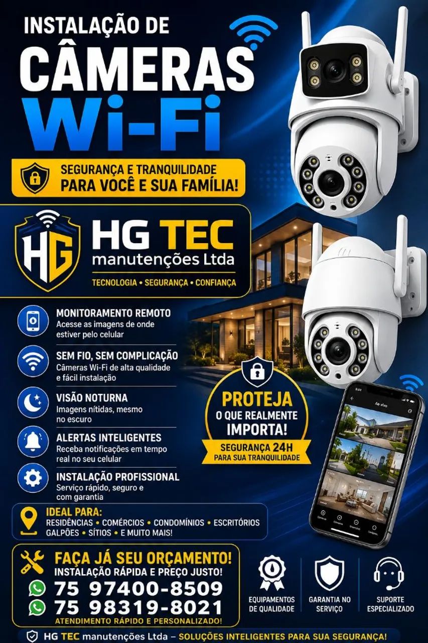 Faço instalação segurança eletrônica 