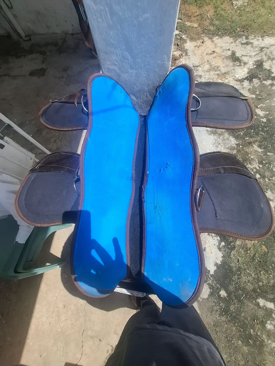 Sela completa de cavalo dupla em couro. - Foto 5
