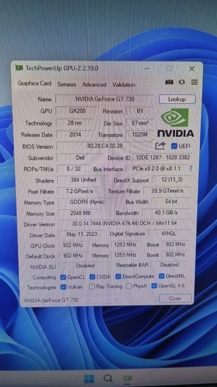 GeForce GT 730 2GB GDDR5 low profile - Foto 3