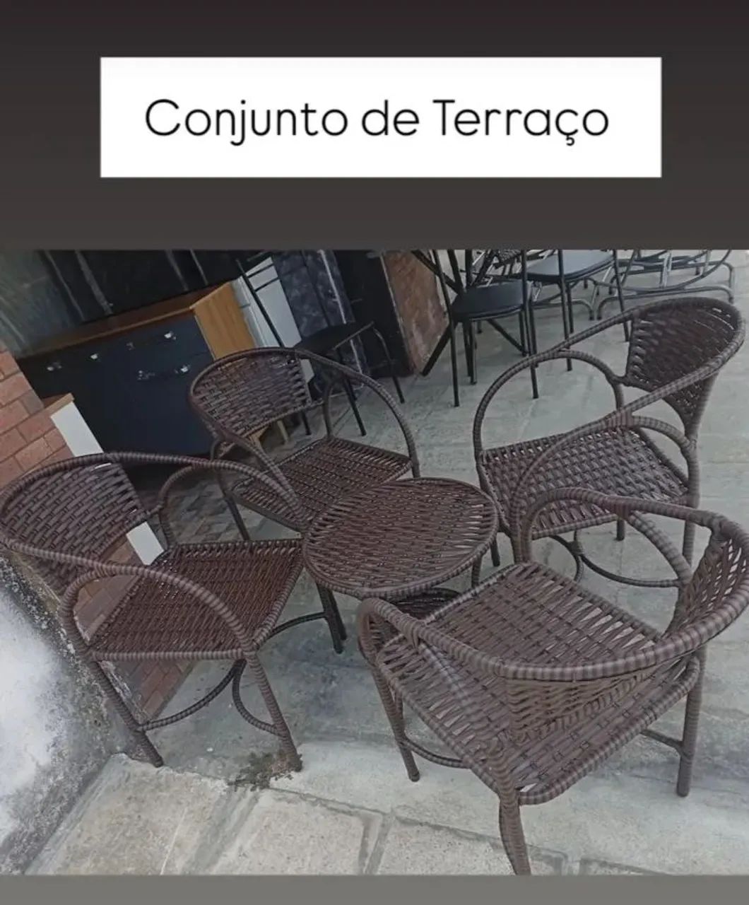 Conjunto de terraço redondo 