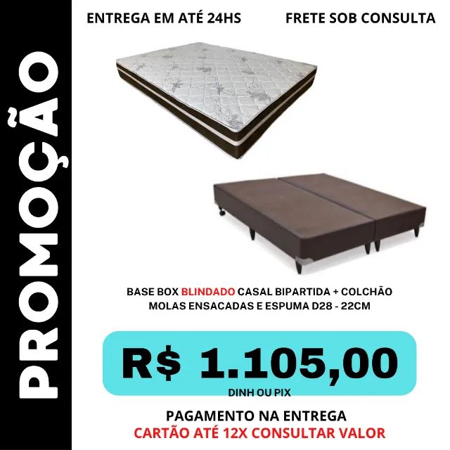 COLCHÃO + BASE BOX EM SUPER OFERTA IMPERDÍVEL DO MÊS APROVEITEM E GARANTA A SUA  - Foto 5