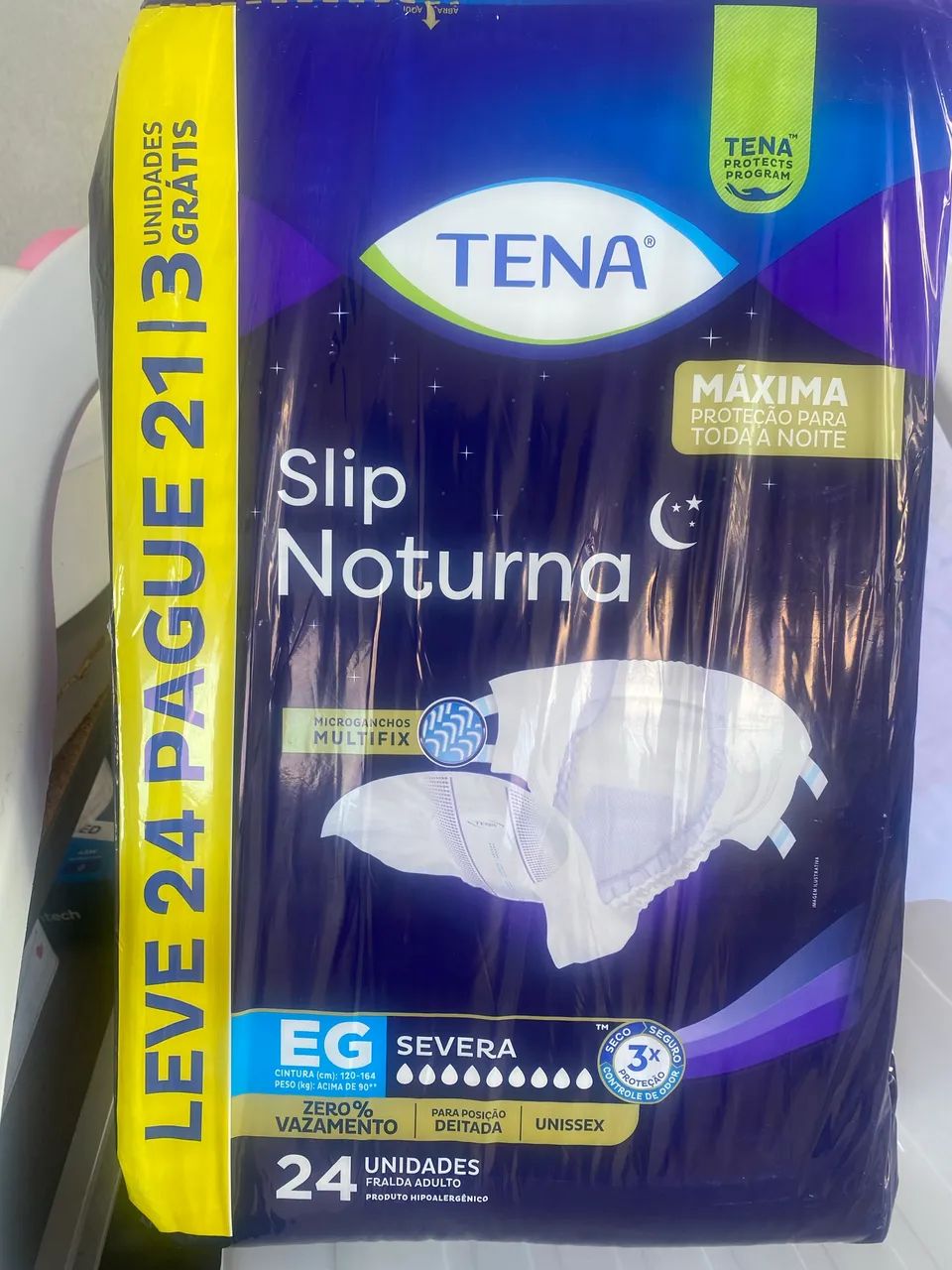 Fralda Geriátrica TENA Slip Noturna G - 24 unidades - Foto 2