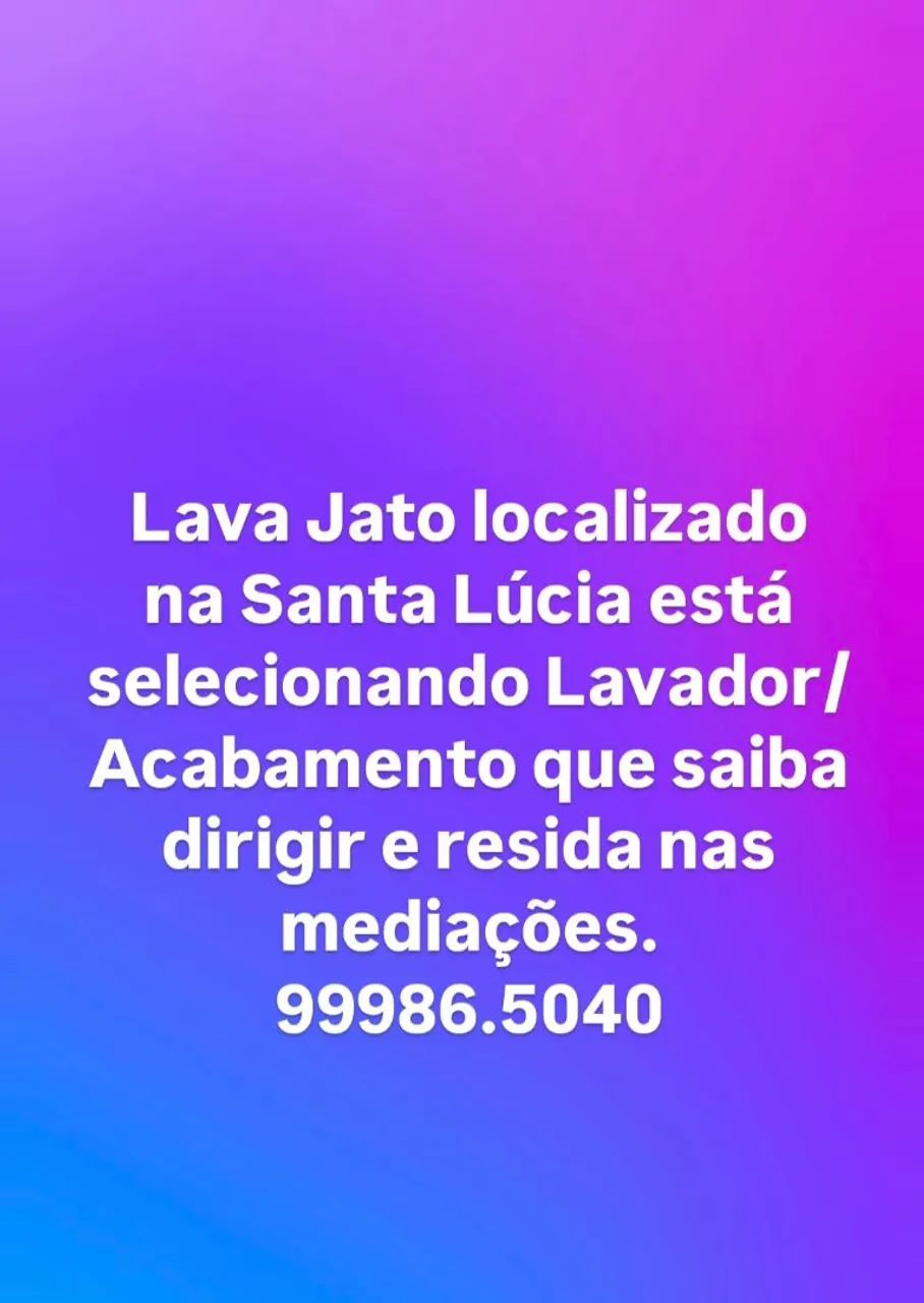 Lavador/ Acabamento 
