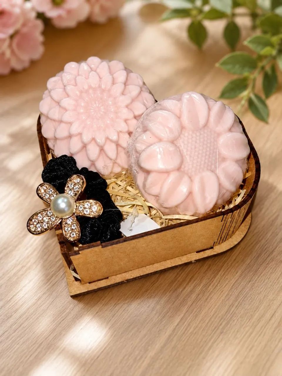 Lindo e delicado kit presente com sabonetes artesanais 
