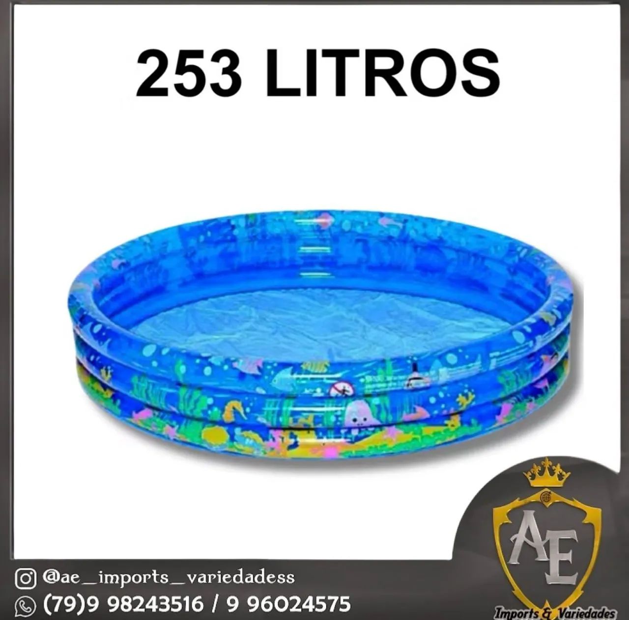 Piscina infantil 100L e 253 Litros
