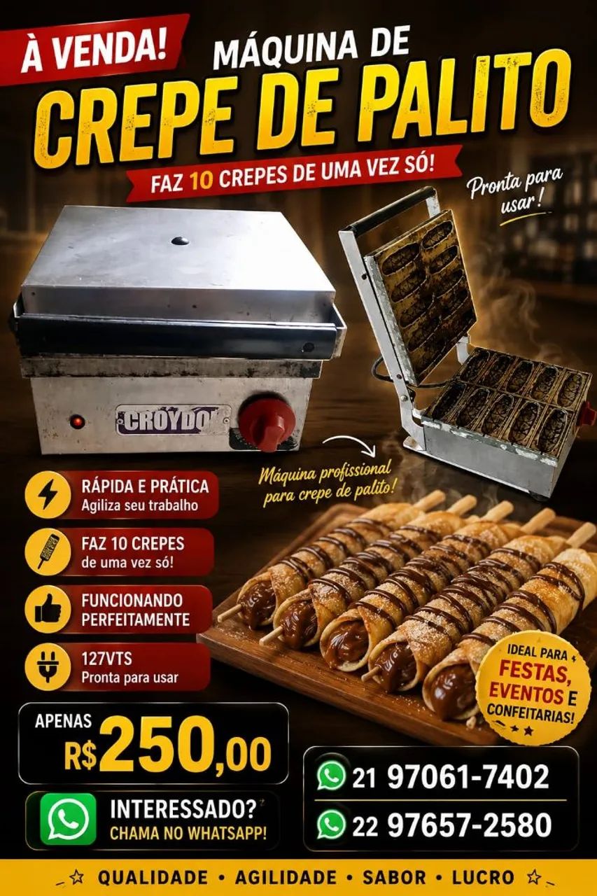 Máquina de crepe profissional 