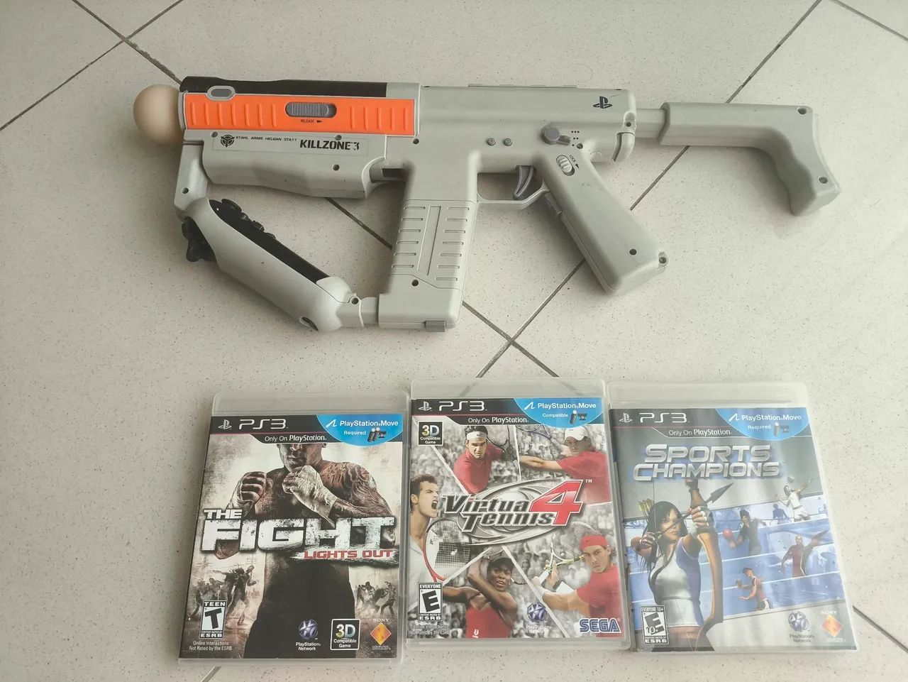 Arma Sharp shooter PS3 Killzone 3 + jogos + controles - Foto 2