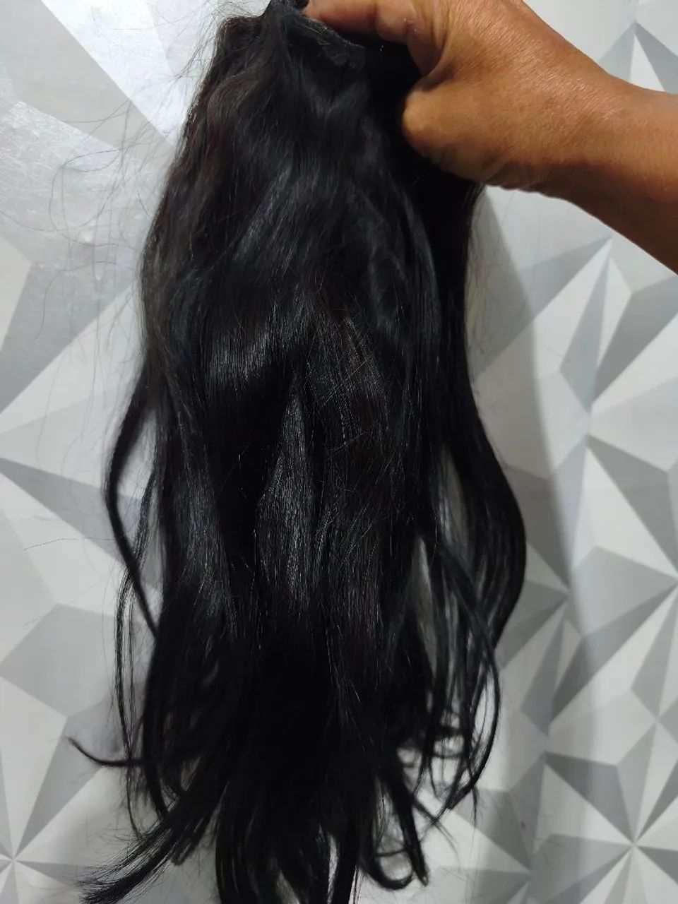 3 TELAS DE CABELO HUMANO BEM CHEIAS,45 CENTÍMETROS  - Foto 4
