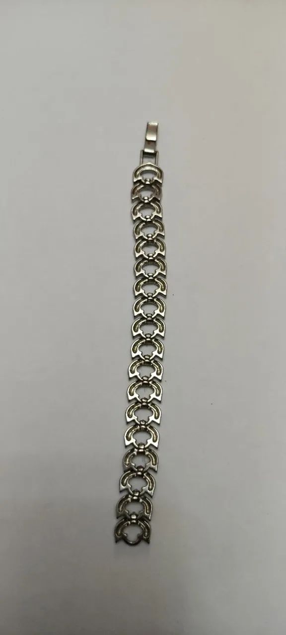 Conjunto Feminino Colar e Pulseira Prateados com Strass Elegante - Foto 3