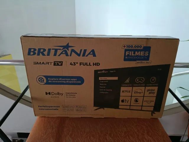 Smart TV Britânia de 43 polegadas Full HD Nova Plastificada - Foto 4