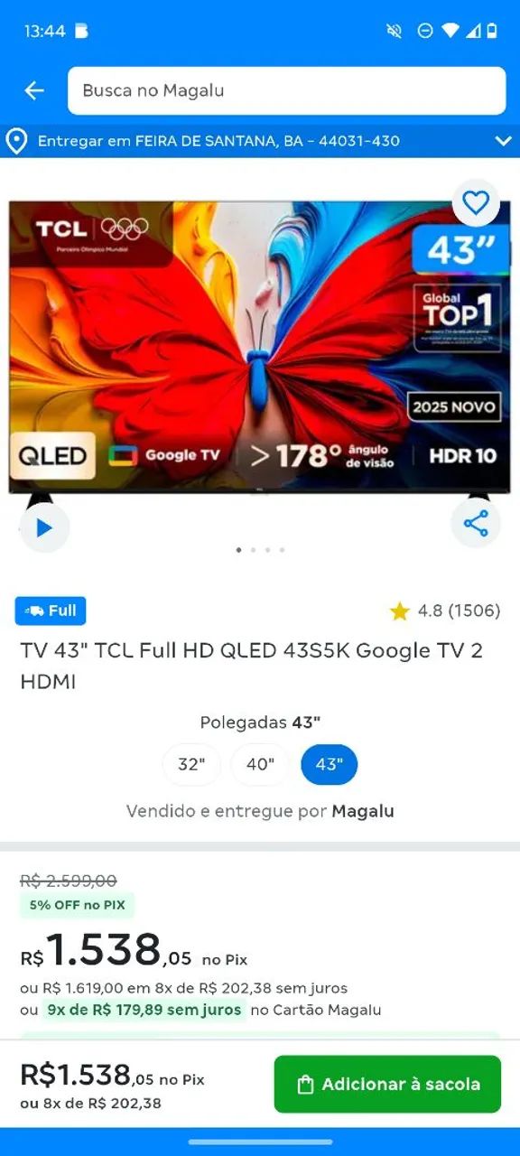 Tv TCL 43 polegadas 2025 - Foto 3
