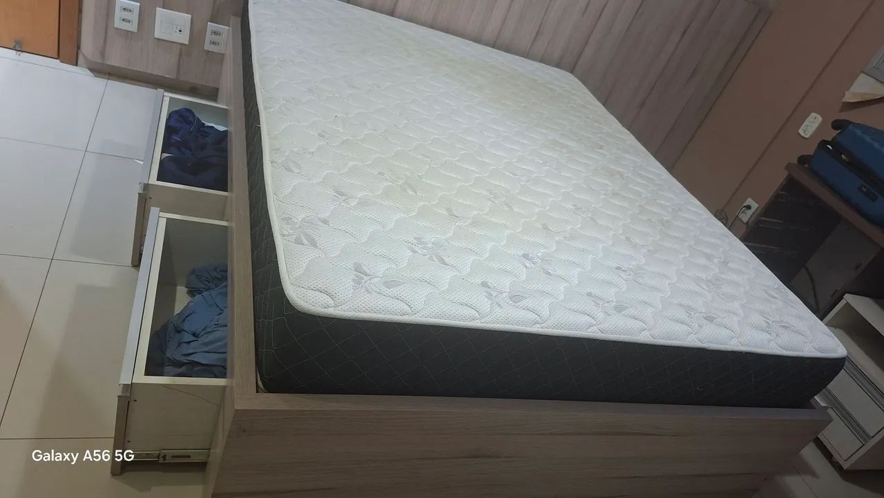 Colchão castor e cama fixa - Foto 2