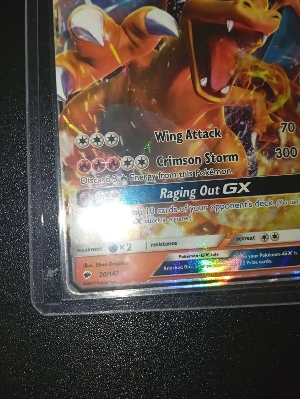 Carta Pokémon Charizard GX 2017 INGLÊS em Perfeito Estado - Foto 4