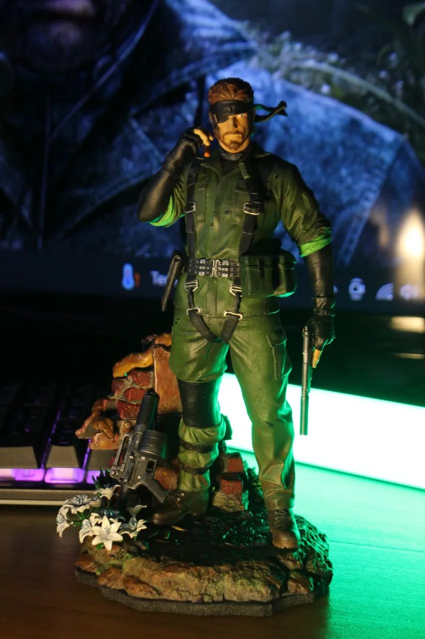 Boneco de Metal Gear Solid, Big Boss, action figure colecionável 