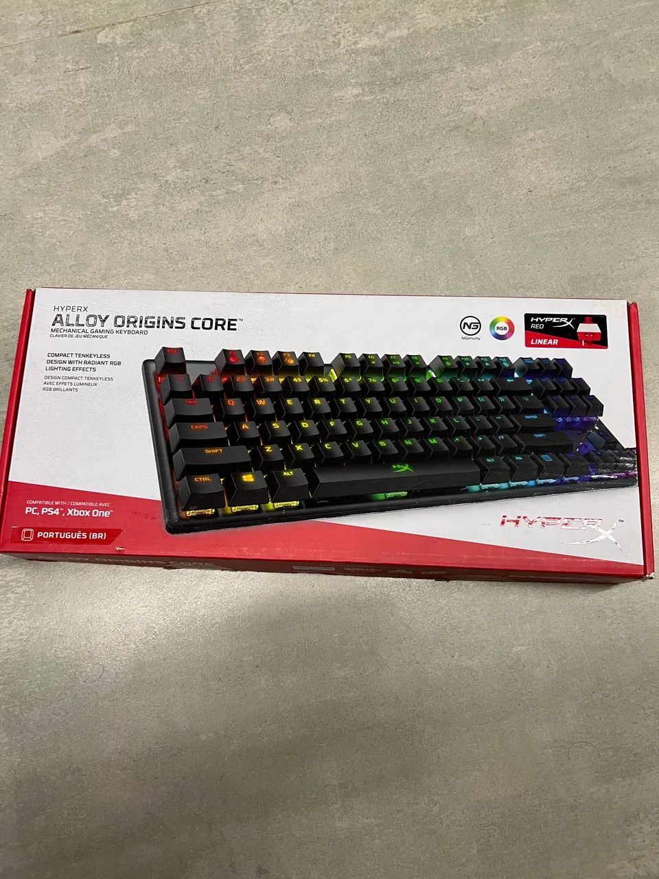 HyperX Alloy Origins Core RGB - Impecável na Caixa