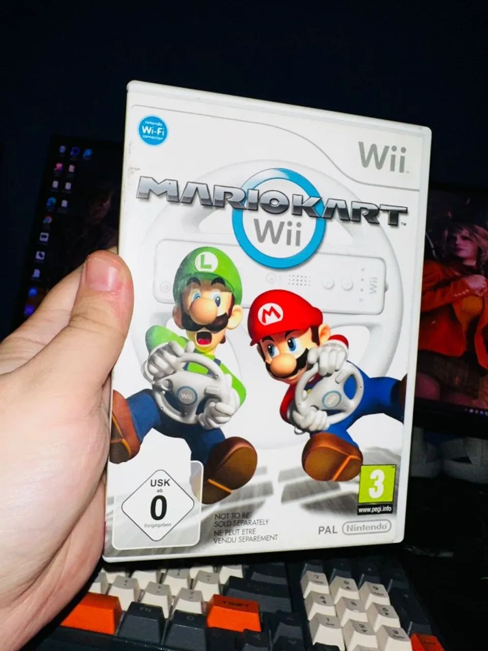 jogo original para nintendo wii - mario kart wii - europeu