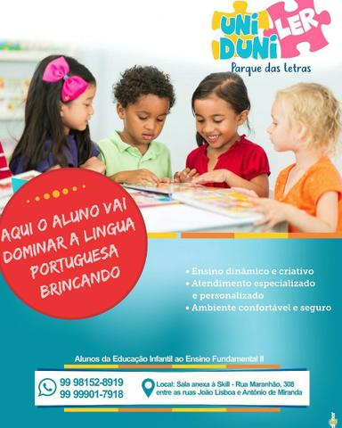 Reforço escolar em língua portuguesa