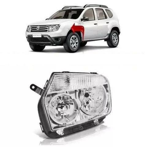 Farol Cromado Renault Duster 2012 2013 2014 2015 Esquerdo